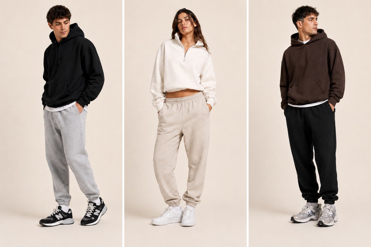 Joggers Alta Rotura — frisa peinada premium